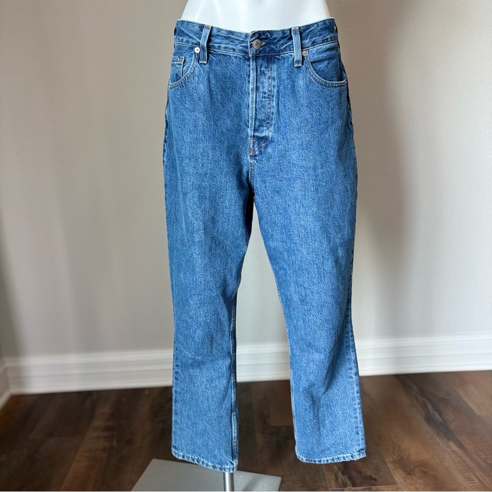 Everlane The 90’s Curvy Straight Leg Button Fly Denim Jeans Womens Size 32